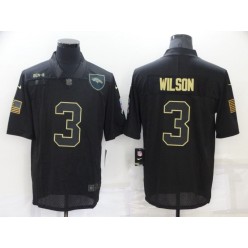 Denver Broncos 3 Russell Wilson Black Salute To Service Limited Jersey