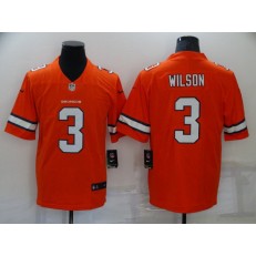 Denver Broncos 3 Russell Wilson Orange Color Rush Limited Jersey