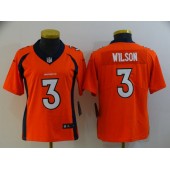 Denver Broncos 3 Russell Wilson Orange Women Vapor Untouchable Limited Jersey