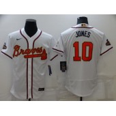 MLB Atlanta Braves #10 Chipper Jones White 2022 Gold Program Nike Flexbase Jersey