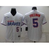 MLB Atlanta Braves #5 Freddie Freeman White 2021 City Connect Cool Base Jersey