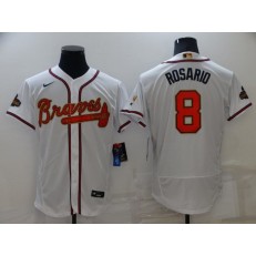 MLB Atlanta Braves #8 Eddie Rosario White 2022 Gold Program Nike Flexbase Jersey