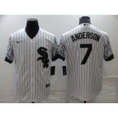 MLB Chicago White Sox #7 Tim Anderson White Nike Drift Fashion Cool Base Jersey