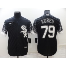 MLB Chicago White Sox #79 Jose Abreu Black Nike Drift Fashion Cool Base Jersey