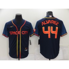 MLB Houston Astros #44 Yordan Alvarez Navy Nike 2022 City Connect Cool Base Jersey