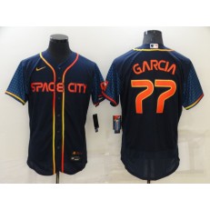 MLB Houston Astros #77 Luis Garcia Navy Nike 2022 City Connect Flexbase Jersey