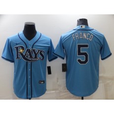 MLB Tampa Bay Rays #5 Wander Franco Blue Nike Cool Base Jersey