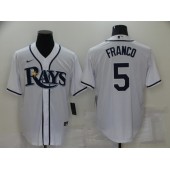 MLB Tampa Bay Rays #5 Wander Franco White Nike Cool Base Jersey