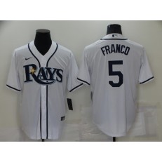 MLB Tampa Bay Rays #5 Wander Franco White Nike Cool Base Jersey
