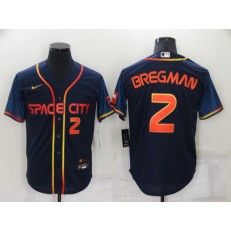 MLB Houston Astros #2 Alex Bregman Navy Nike 2022 City Connect Cool Base Jerseys