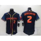 MLB Houston Astros #2 Alex Bregman Navy Nike 2022 City Connect Flexbase Jersey