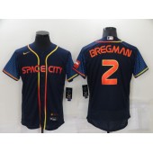 MLB Houston Astros #2 Alex Bregman Navy Nike 2022 City Connect Flexbase Jerseys