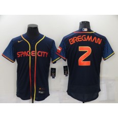 MLB Houston Astros #2 Alex Bregman Navy Nike 2022 City Connect Flexbase Jerseys