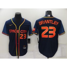 MLB Houston Astros #23 Michael Brantley Navy Nike 2022 City Connect Cool Base Jersey