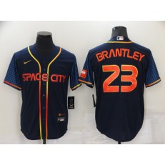 MLB Houston Astros #23 Michael Brantley Navy Nike 2022 City Connect Cool Base Jerseys