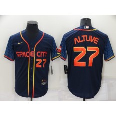 MLB Houston Astros #27 Jose Altuve Navy Nike 2022 City Connect Cool Base Jersey