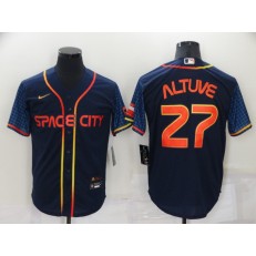MLB Houston Astros #27 Jose Altuve Navy Nike 2022 City Connect Cool Base Jerseys