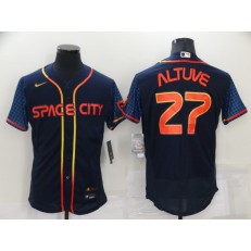 MLB Houston Astros #27 Jose Altuve Navy Nike 2022 City Connect Flexbase Jerseys