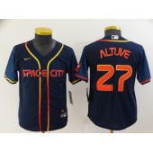 MLB Houston Astros #27 Jose Altuve Navy Youth Nike 2022 City Connect Cool Base Jersey