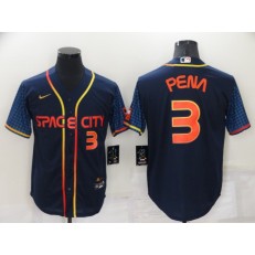 MLB Houston Astros #3 Jeremy Pena Navy Nike 2022 City Connect Cool Base Jersey