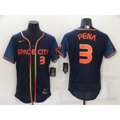 MLB Houston Astros #3 Jeremy Pena Navy Nike 2022 City Connect Flexbase Jersey