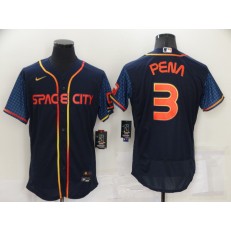 MLB Houston Astros #3 Jeremy Pena Navy Nike 2022 City Connect Flexbase Jerseys