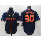 MLB Houston Astros #30 Kyle Tucker Navy Nike 2022 City Connect Cool Base Jersey