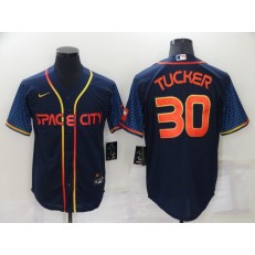 MLB Houston Astros #30 Kyle Tucker Navy Nike 2022 City Connect Cool Base Jersey