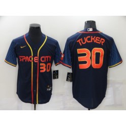 MLB Houston Astros #30 Kyle Tucker Navy Nike 2022 City Connect Cool Base Jerseys