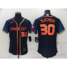 MLB Houston Astros #30 Kyle Tucker Navy Nike 2022 City Connect Flexbase Jersey