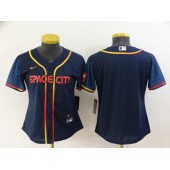 MLB Houston Astros Blank Navy Women Nike 2022 City Connect Flexbase Jerseys