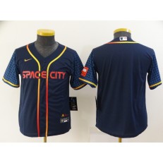 MLB Houston Astros Blank Navy Youth Nike 2022 City Connect Flexbase Jerseys