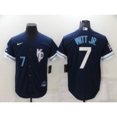 MLB Kansas City Royals #7 Bobby Witt Jr. Navy Nike 2022 City Connect Cool Base Jerseys