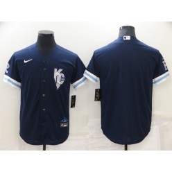 MLB Kansas City Royals Blank Navy Nike 2022 City Connect Cool Base Jersey