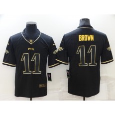Nike Eagles 11 A. J. Brown Black Gold Vapor Untouchable Limited Jersey
