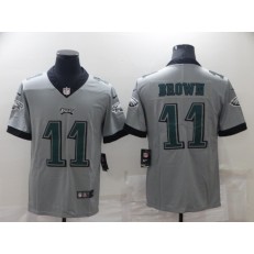 Nike Eagles 11 A. J. Brown Gray 2022 NFL Draft Vapor Untouchable Limited Jersey