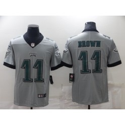 Nike Eagles 11 A. J. Brown Gray 2022 NFL Draft Vapor Untouchable Limited Jersey