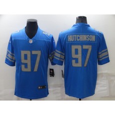 Nike Lions 97 Aidan Hutchinson Blue 2022 NFL Draft Vapor Untouchable Limited Jersey
