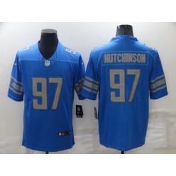 Nike Lions 97 Aidan Hutchinson Blue 2022 NFL Draft Vapor Untouchable Limited Jersey