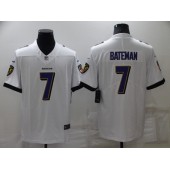 Nike Ravens 7 Rashod Bateman White Vapor Untouchable Limited Jersey
