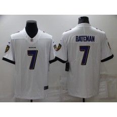 Nike Ravens 7 Rashod Bateman White Vapor Untouchable Limited Jersey