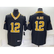Nike Saints 12 Chris Olave Black 2022 NFL Draft Vapor Untouchable Limited Jersey