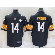 Nike Steelers 14 George Pickens Black 2022 NFL Draft Vapor Limited Jersey