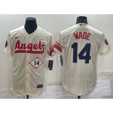 Los Angeles Angels 14 Tyler Wade Cream Nike 2022 City Connect Flexbase Jersey