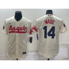 Los Angeles Angels 14 Tyler Wade Cream Nike 2022 City Connect Flexbase Jerseys