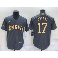 Los Angeles Angels 17 Shohei Ohtani Charcoal Nike 2022 MLB All-Star Cool Base Jersey