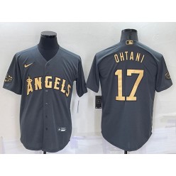 Los Angeles Angels 17 Shohei Ohtani Charcoal Nike 2022 MLB All-Star Cool Base Jersey