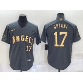 Los Angeles Angels 17 Shohei Ohtani Charcoal Nike 2022 MLB All-Star Cool Base Jerseys