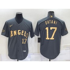 Los Angeles Angels 17 Shohei Ohtani Charcoal Nike 2022 MLB All-Star Cool Base Jerseys