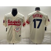 Los Angeles Angels 17 Shohei Ohtani Cream 2022 City Connect Cool Base Jersey